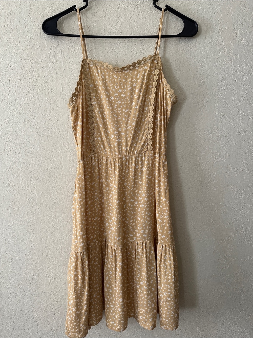 Paper Crane Beige Floral Spaghetti Strap Mini Dress - Picture 2 of 10